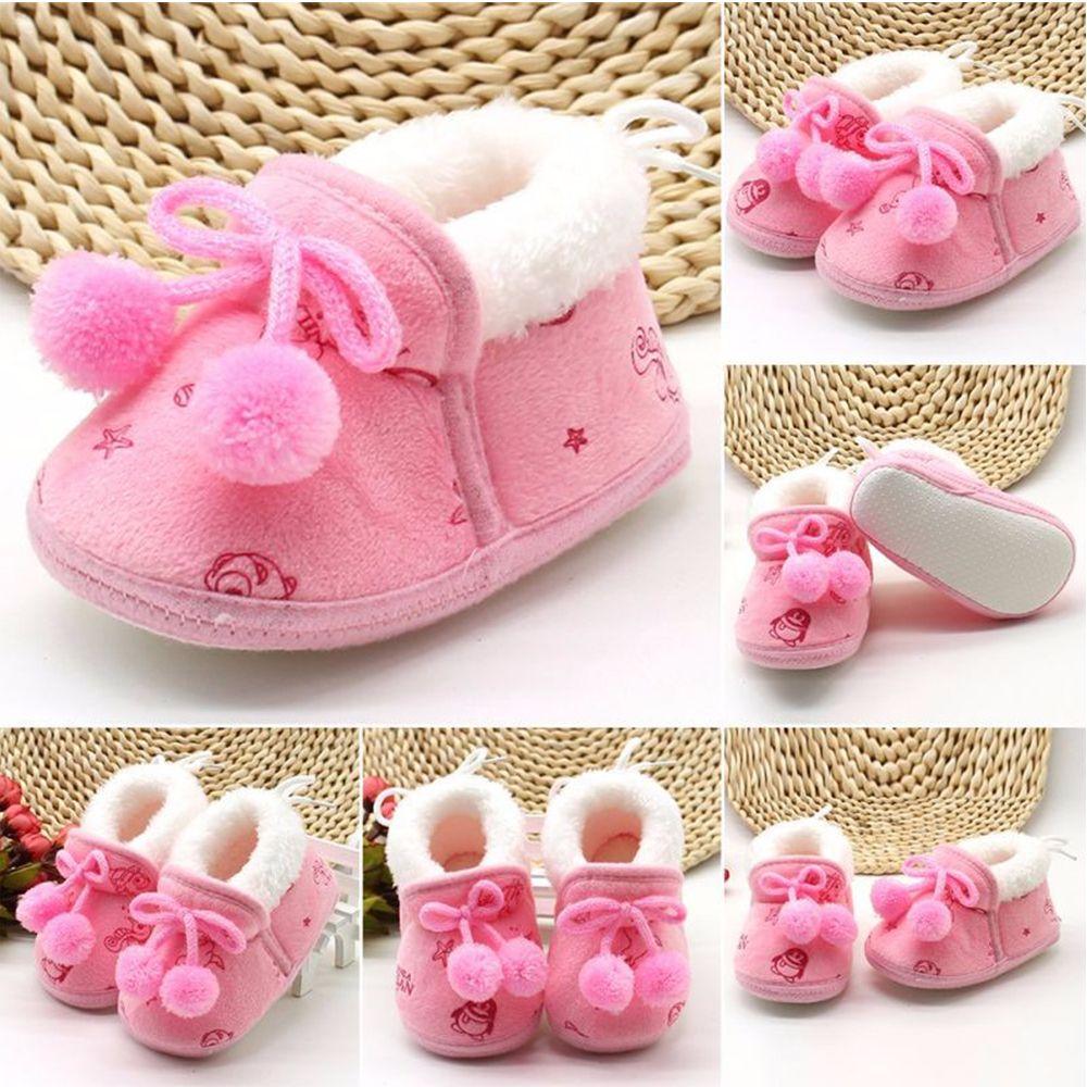 Toddler First Walkers Infant Bowknot Baby  Shoes Winter Boots First Walkers