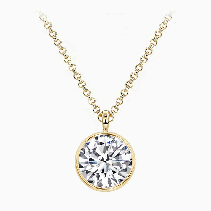 WUIHA 100% 925 Sterling Silver 3 CT Heart Cut Real GRA Moissanite Diamonds Pendant Necklaces Wedding Engagement Fine Jewelry