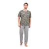 Мужской пижамный комплект из хлопкового жаккарда с короткими рукавами