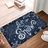 -1pc Merry Christmas Doormat, Snow Pattern Polyester Washable Indoor And Outdoor Door Rug,Suitable for Entrance Room Entrance