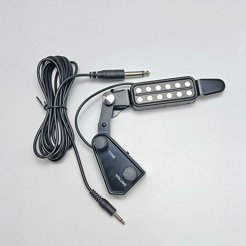 12-hole Sound Hole Pickup Volume Adjustable Guitar Transducer Professional Acoustic Guitar Pickup