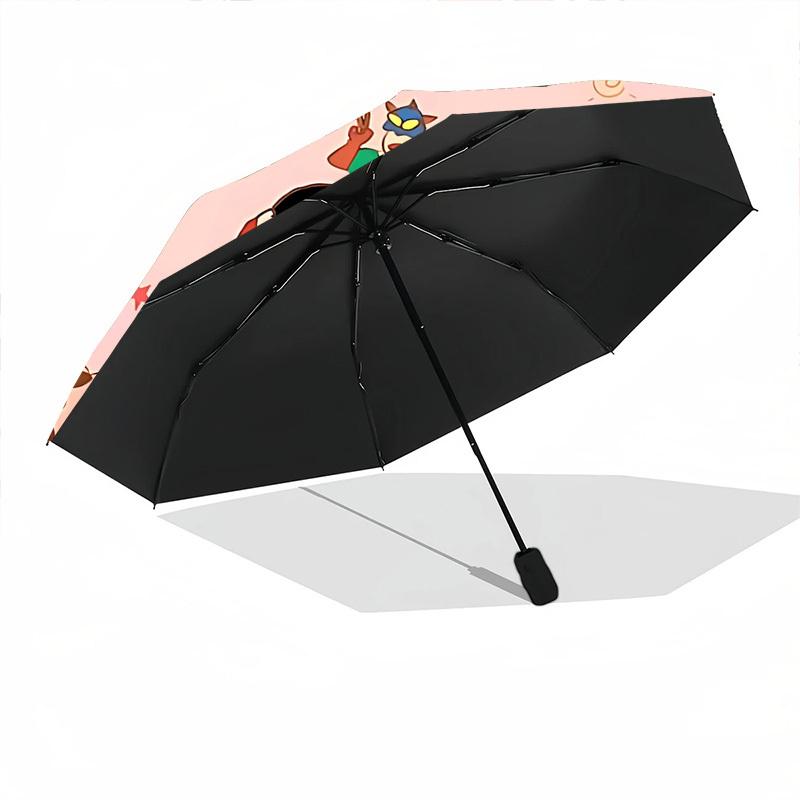 1pc Crayon Shin-chan Automatic Folding Umbrella - 8-Rib Automatic Open/Close, Portable Collapsible Compact Umbrella yy251218029