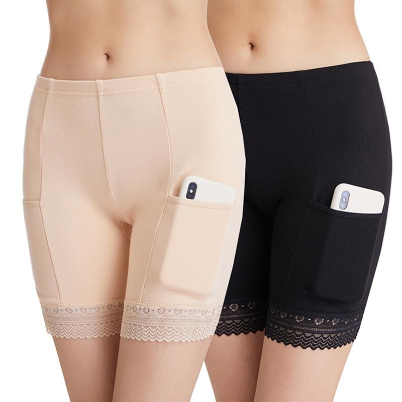 Safety Seamless Short Pants Women Thin Plus Size High Waist Under Skirt Boxers Panties Anti Rub Thigh Safety Shorts