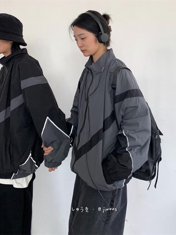 Мужская винтажная ретро ветровка на молнии - Универсальная повседневная одежда для весны/осени