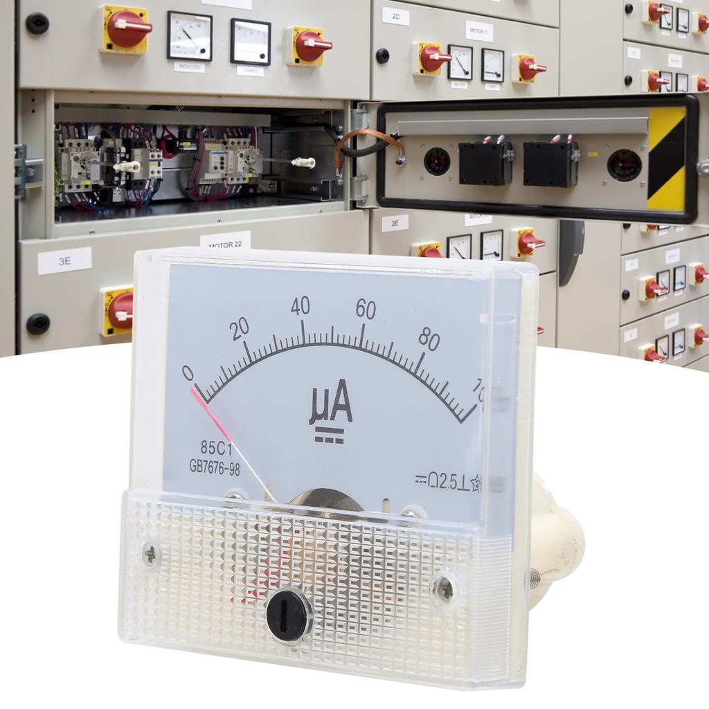 85C1 DC 0~100UA стрелочный амперметр аналоговый токовый панельный измерительный прибор