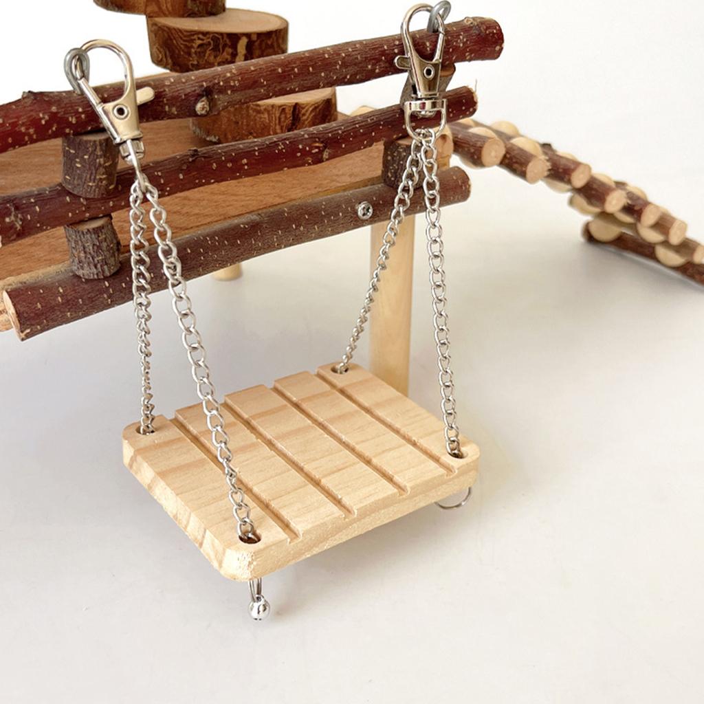 Интерактивная игрушка-качели для клетки для мелких домашних животных с прочным крючком для хомяков и активных сахарных летяг