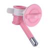 Dog Cat Water Dispenser Automatic Plastic Nozzle Drinker Waterer Hanging Fountain Feeder (Pink)