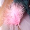 50Pcs With Clip Buckle Full Fleece Turkey Fluff Fluff Diy Decorative Dream Catcher Cat Stick Feather Material
