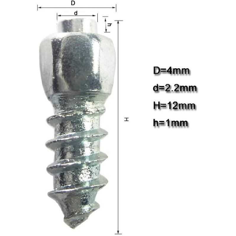 12mm Tire Studs for ATV, 200pcs Carbide Screw Anti-Slip Studs for SUV,Motorbike,Motorcycle,Dirt Bike,Tractor,Snowblower Reble Anti-ice Snow Spikes
