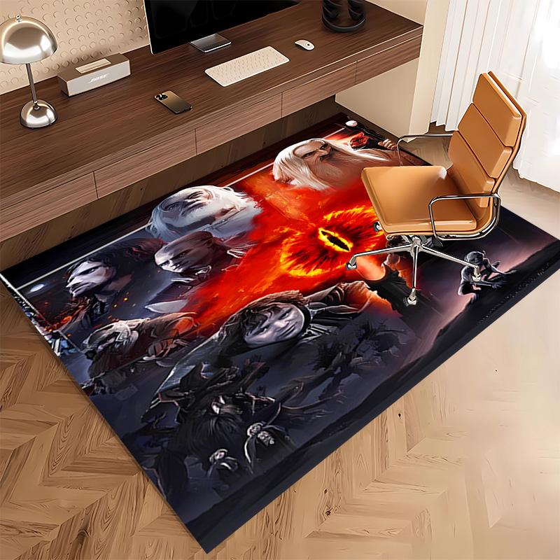1pc The Lord of the Rings2 Print Area Rug - Soft, Washable Non-Slip Indoor Mat, Living Room, Home Office Decorative Rug,Office Decorative