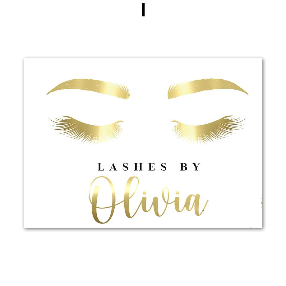 Золотая фольга для ногтей, плакаты с ресницами и принты, лак для ногтей, подарок, студия красоты, косметолог, салон, настенная живопись на холсте, декор для комнаты