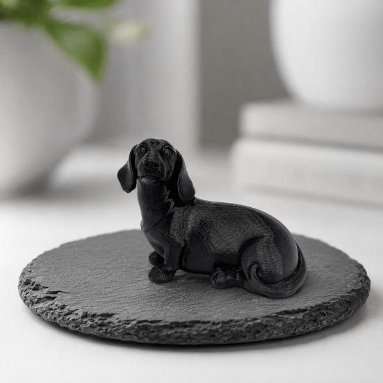 3D-печатная скульптура таксы yangyizhi, Миниатюрная фигурка собаки, Статуэтка с матовым покрытием, Художественный подарок-мемориал для питомца