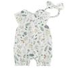 Baby Nest Baby Romper Summer Newborn Clothes with Size Months Girls' Coverall, Clothes, Headband, Cotton, Beige, 66, 3-6