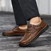 Новая мужская повседневная обувь Ручная работа Кожаные лоферы Удобная мужская обувь Кожаные плоские мокасины Мужские кроссовки