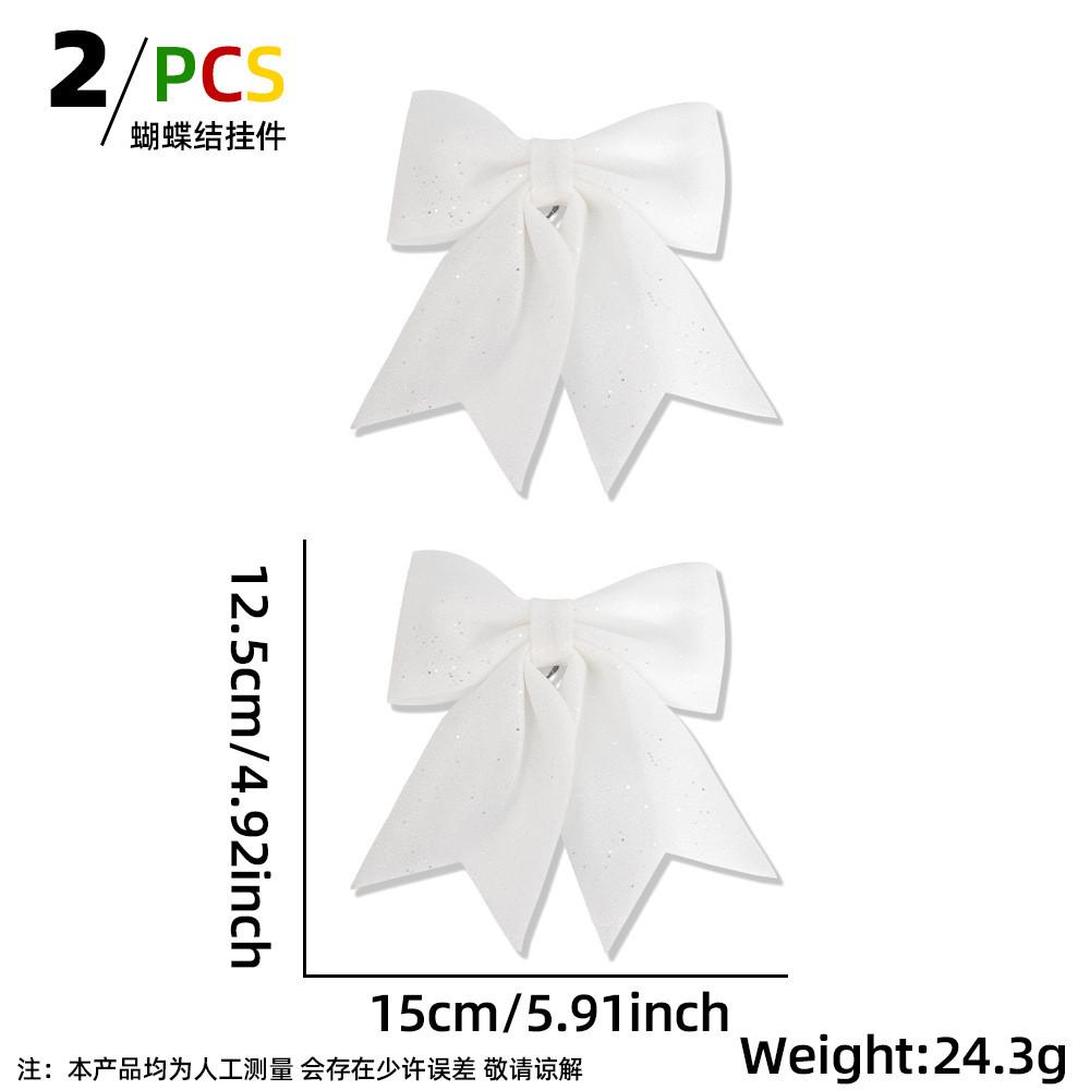 Beautiful Christmas Tree Bow Hangings With Plush Pearl Cotton For Holiday Cheer