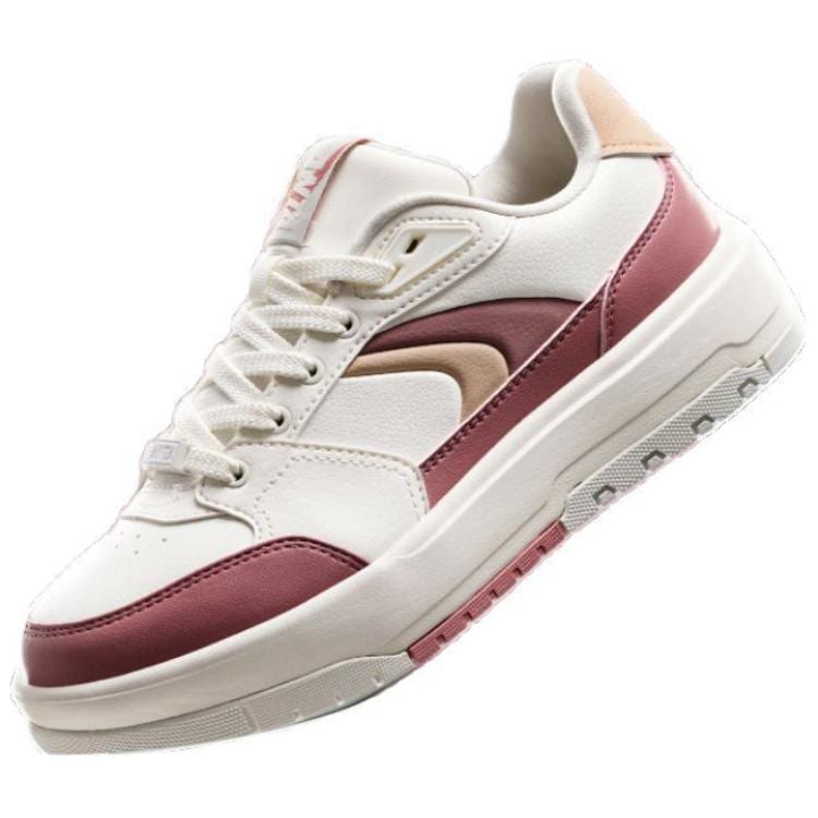 Anta 982 Slip Resistant Abrasion Resistant Low top Skateboard Shoes Women's White Red 122518060-7
