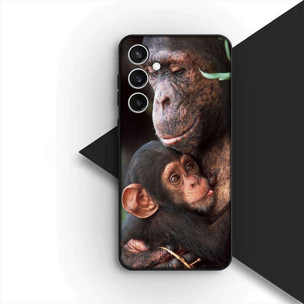 Casing Phone Cover for Samsung Galaxy S25 S24 S23 FE Ultra Plus S7 Edge S25+ S23+ A56 5G Case  Monkey Gorilla Ape Baby Animal