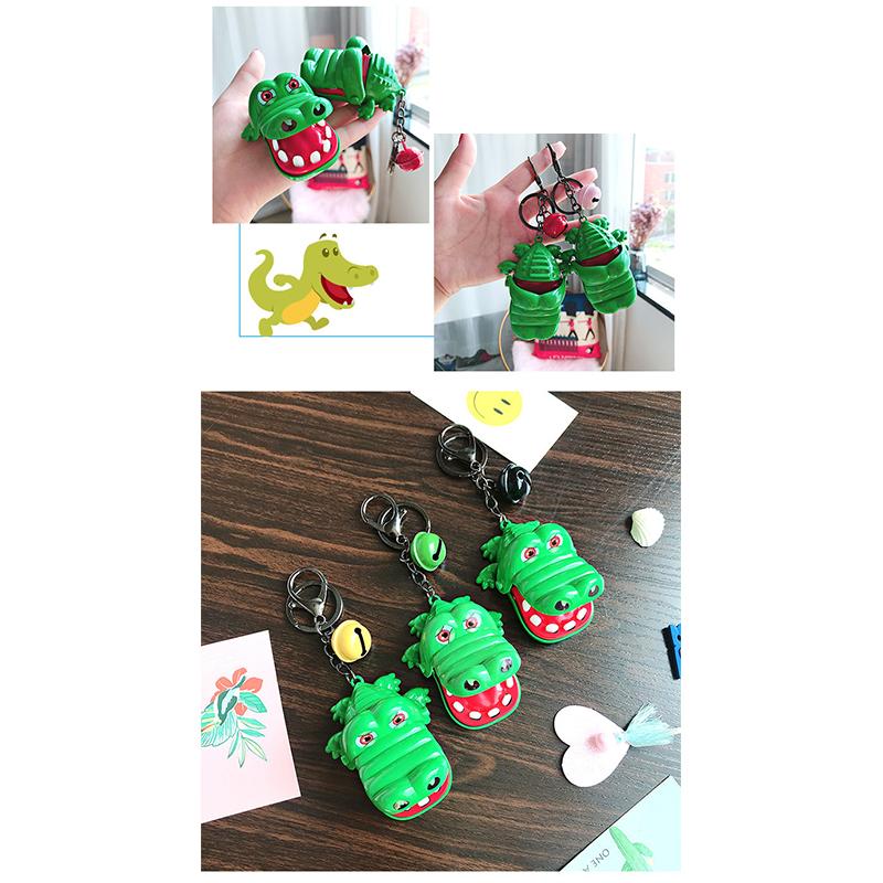 Забавный милый мультяшный рот зуб аллигатора рука брелок детская игрушка кусающий крокодил игровой брелок для женщин мужчин подарочный пакет кулон