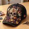 D print Halloween baseball cap women's spring and summer sunshade sun protection cap American style versatile fashion hat sun protection