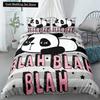 Panda Printed 2/3pcs Bedding Set Bamboo Duvet Cover for Adult Child Bedclothes and Pillowcases Comforter Covers Bed Sets King