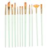 12PCs Nylon Brush Set Watercolor Brush Painting Tool Art Supplies for Craft Collection12PCs  Matt