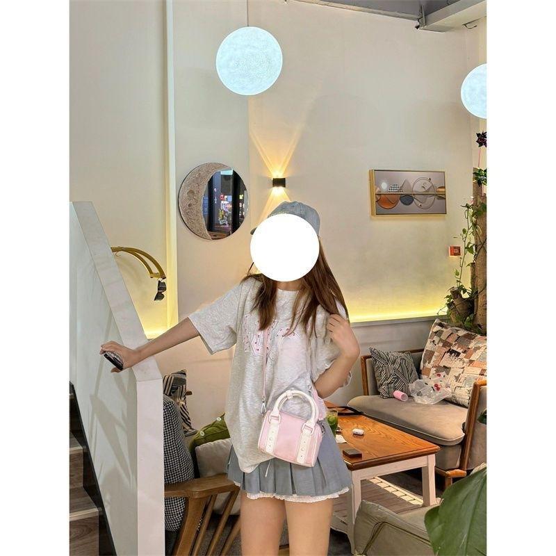 Летняя трендовая крутая портативная маленькая сумка женская новая модная текстурированная сумка-подушка простая повседневная на плечо сумка-мессенджер