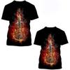 Fashion Fun Guitar Graphic T Shirts For Men New Casual Trend Personality Harajuku Printed Round Neck Short Sleeve Tops