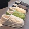 Cotton Slippers Women's Bags and Outer Wear Plush Shoes Plush Couple Home Slippers Men's Indoor Thick Soles Soft