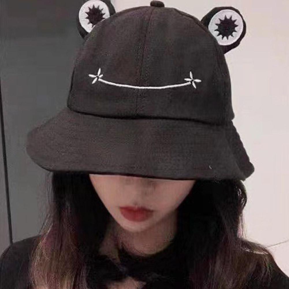 Parent-Kid Frog Bucket Hat Panama Fishing Hat Cartoon Cute Hats For Women Men Bob Chapeau Outdoor Sun Fisherman Caps