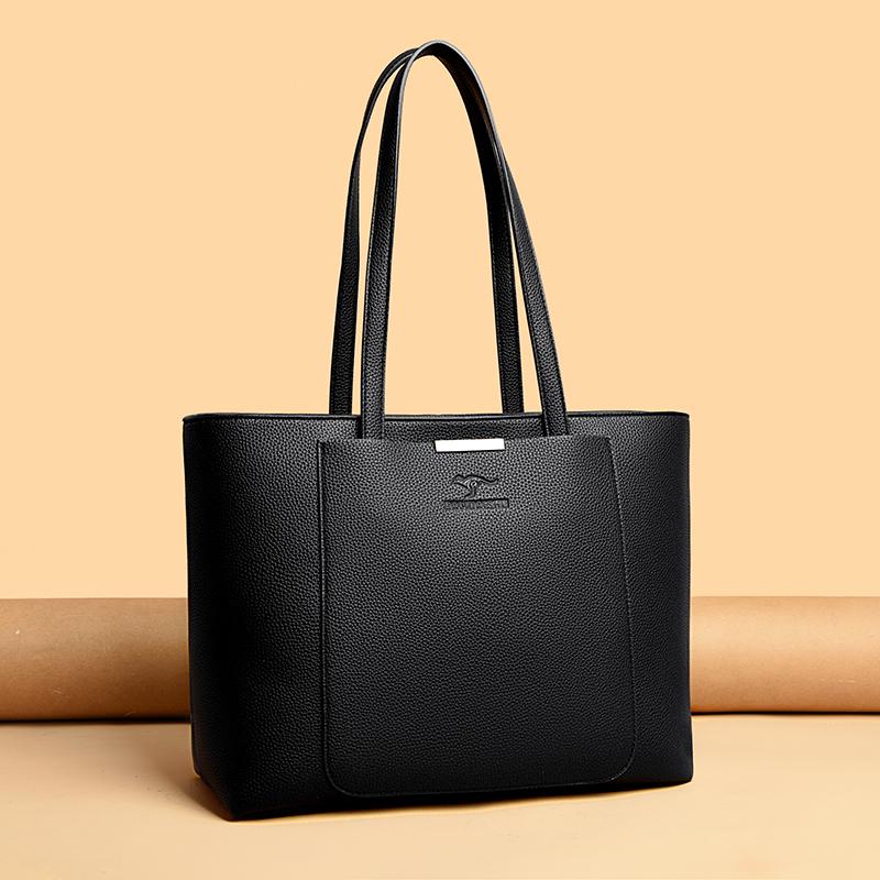 Однотонные вместительные сумки для женщин Сумка через плечо из мягкой кожи Сумка-шоппер Высококачественные сумки Роскошный дизайнер