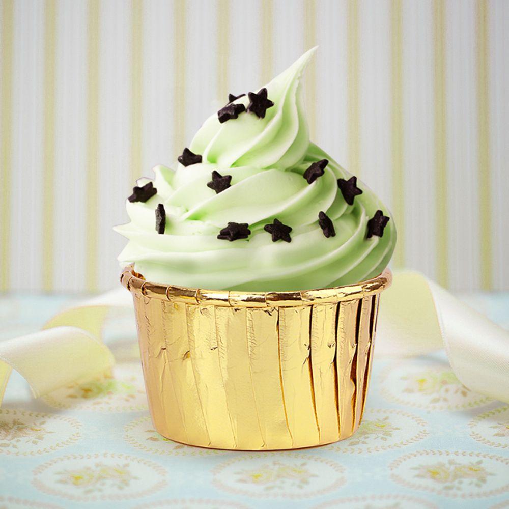 Gold Silver Coated Cake Liner Cake Paper Cups Crimping Muffin Cases Baking Mold Cupcake Wrappers