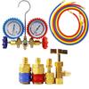 3 Way AC Manifold Gauge Set HVAC Diagnostic Freon Charging Tool for Auto Household R12R22 R404A R134A Refrigerant Quick Couplers