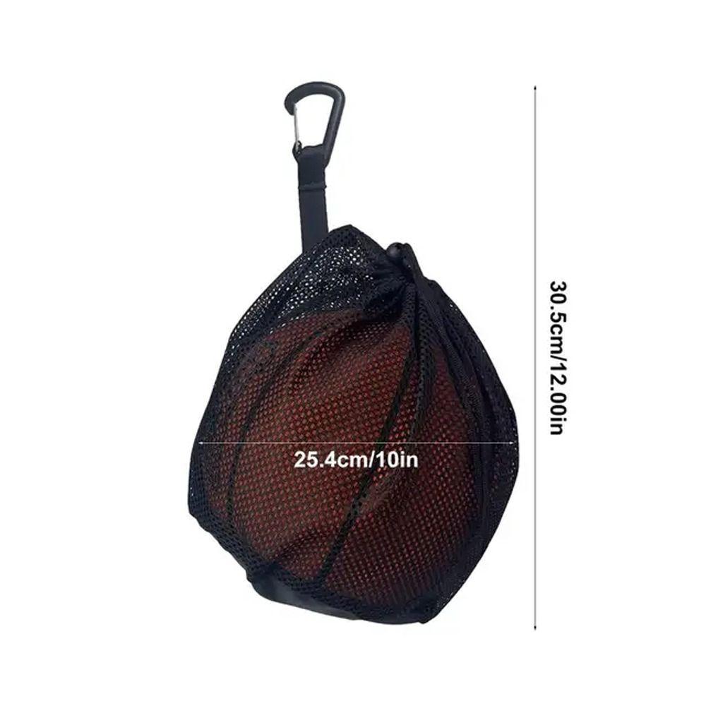Drawstring Ball Mesh Bag Clip On Single Ball Bag Basketball Storage Bag  for Backpack