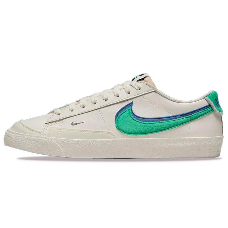 Nike Кроссовки Blazer Low 72 Double Swoosh Парусиново-зеленые с синим, обувь для скейтборда DO9777-001