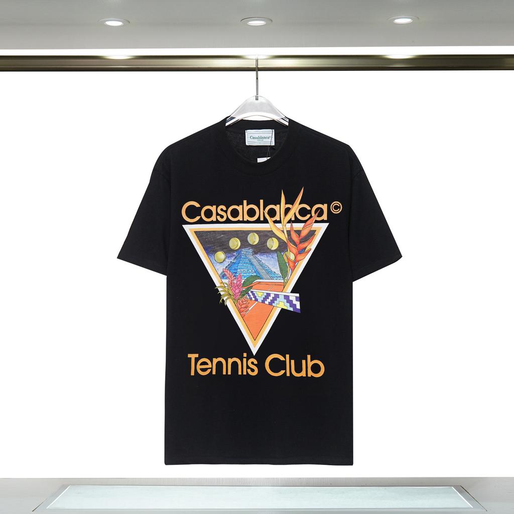 Casablanca 23 spring and summer new fantasy gate starry sky castle casa letter logo short-sleeved couple T-shirt