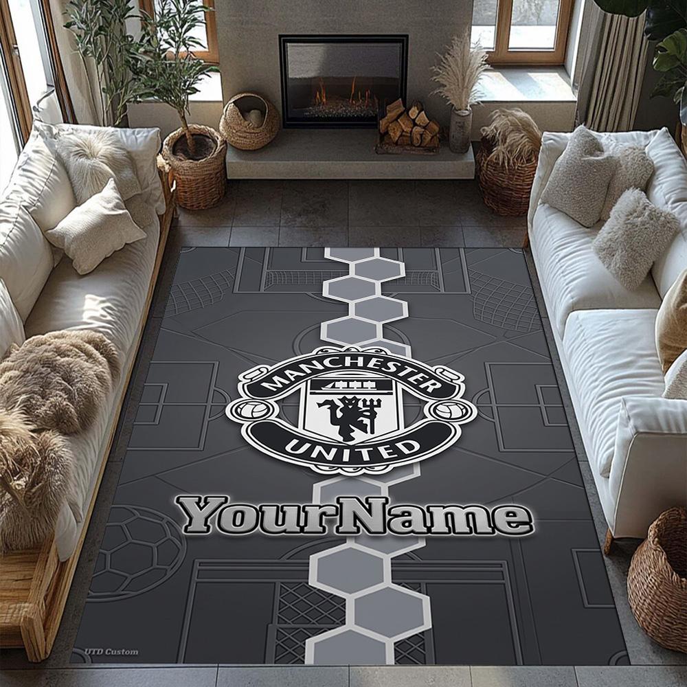 Manchester Customize Your Name Carpet Suitable for Balcony Dining Room Foyer Dormitory Anti-slip Rug Decorate Offices Best for Christmas