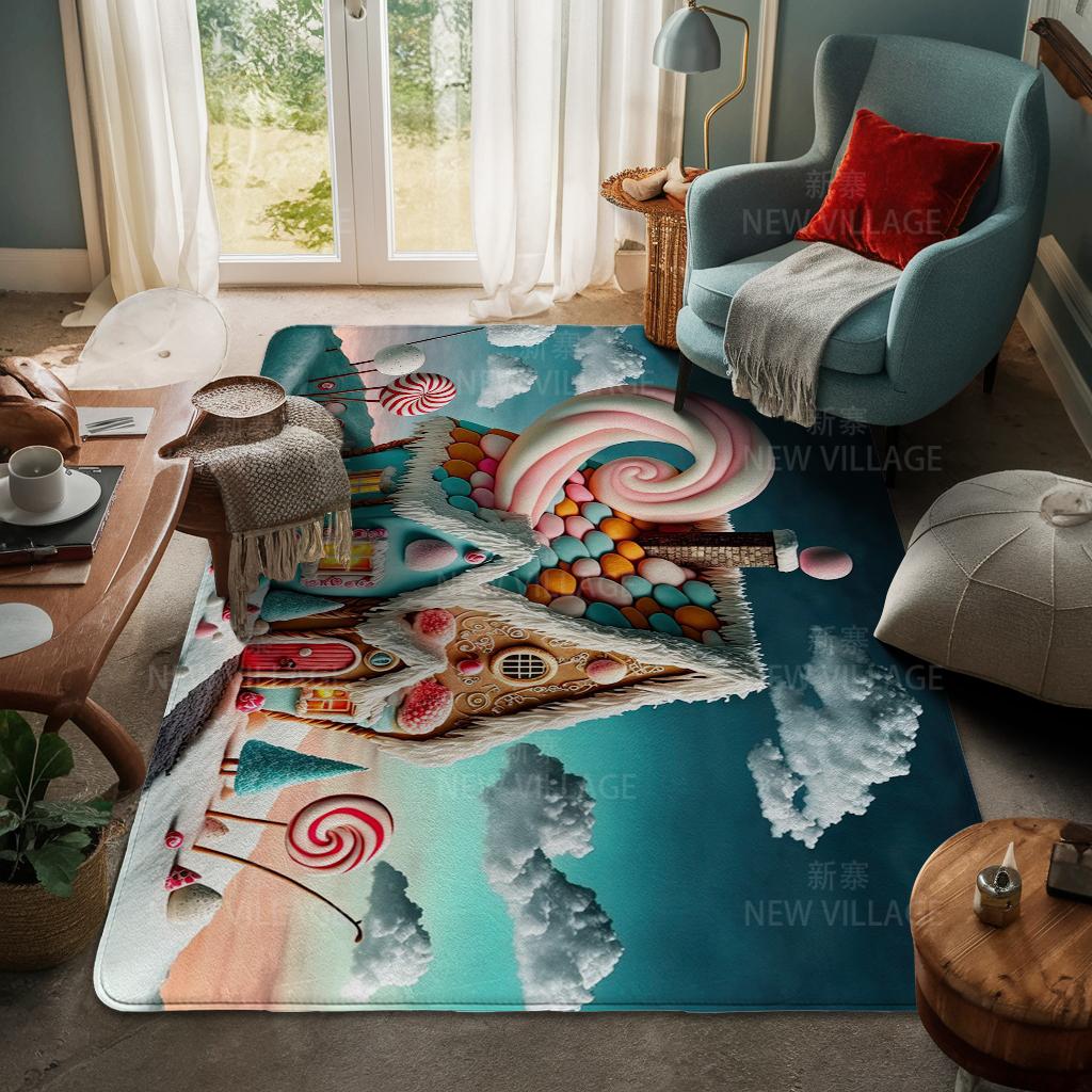 Ковер у входа в дом Домашний коврик у двери Гостиная Ванная Комната Ноги ванная комната Нескользящие коврики с водопоглощением для ванной Счастливого Рождества зима