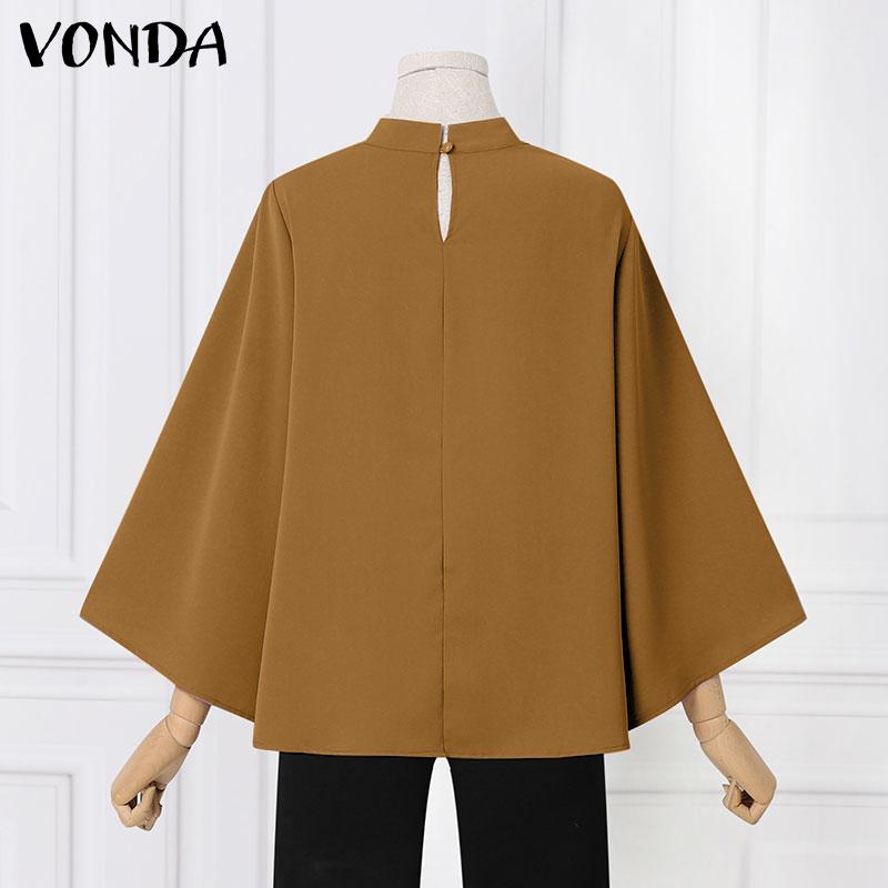 VONDA Весенняя женская блузка с рукавами 3/4, однотонные топы