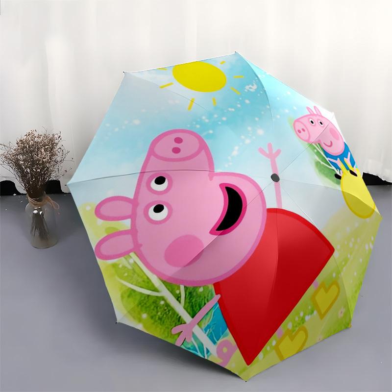 1pc Peppa Pig, Outdoor Adventure Themed High-quality Umbrella,Automatic Opening and Closing Umbrella,Multi-functional Umbrella G0811060