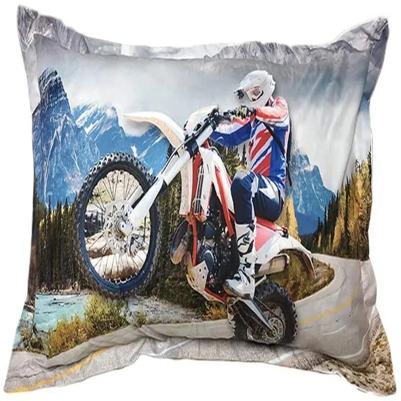 Комплект постельного белья Dirt Bike Motocross Racing для детей и подростков в экстремальном спортивном стиле из полиэстера Постельное белье Double Queen King
