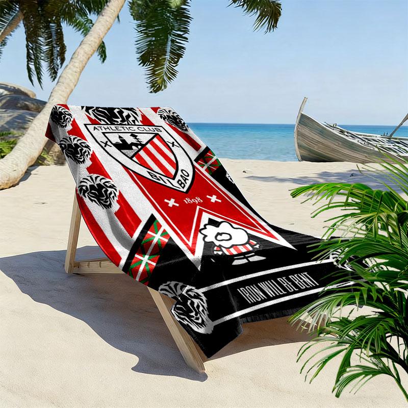 Athletic Club logo Print Beach Towel, Large Soft Quick Dry Towel for Beach Camping Swimming