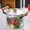 Суповарка Wutuo из термостойкого стекла с деревянной ручкой