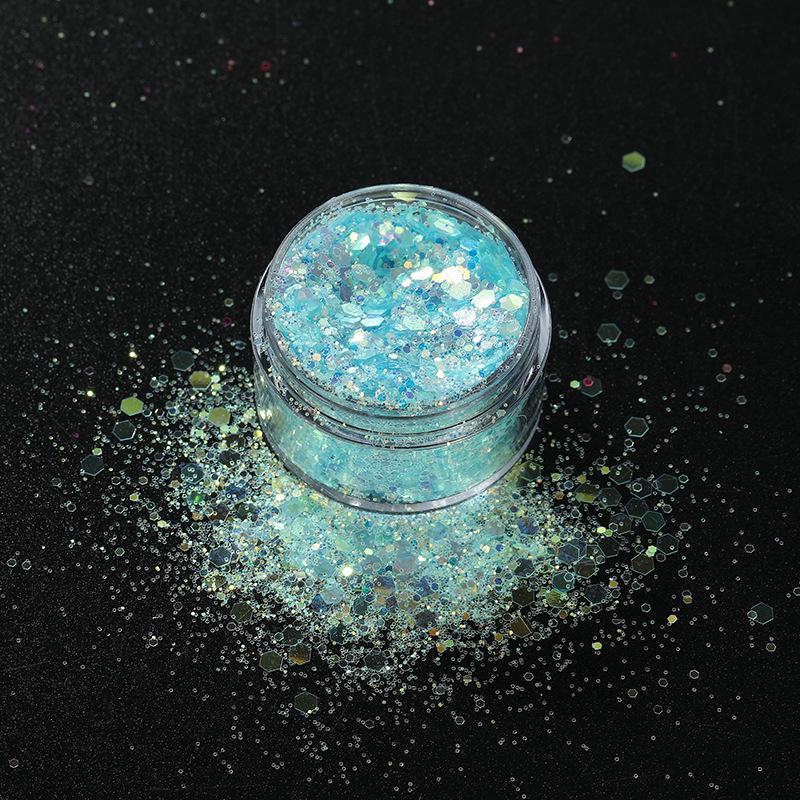 Цветные тени для век с блестками русалки рассыпчатая пудра - Сделай сам ручная работа лазерные пайетки