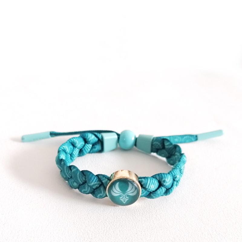 Элементальный светящийся браслет Genshin Impact Глаз Бога Вода Ветер Ювелирное изделие Регулируемый размер