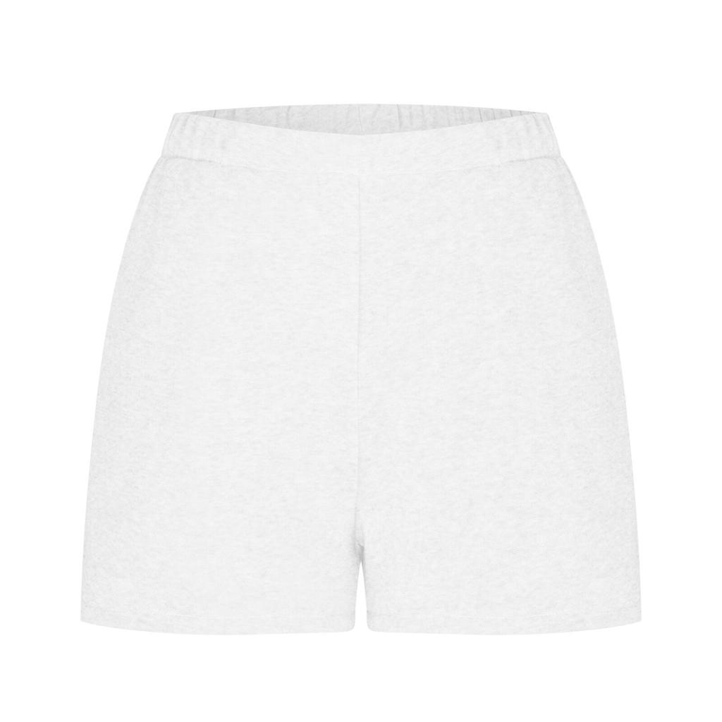 Женский однотонный комплект из двух частей, однотонная толстовка с карманом на молнии и шорты