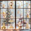 9 Sheets/Set Christmas Window Cling Removable Waterproof PVC Winter Merry Christmas Static Glass Sticker Holiday Party Decoration Decal