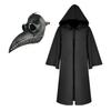 Halloween Cape Cosplay Plague Doctor Mask Costume Witch Tunic Hooded Robe Adult and Child Holiday Play Mask Accessories