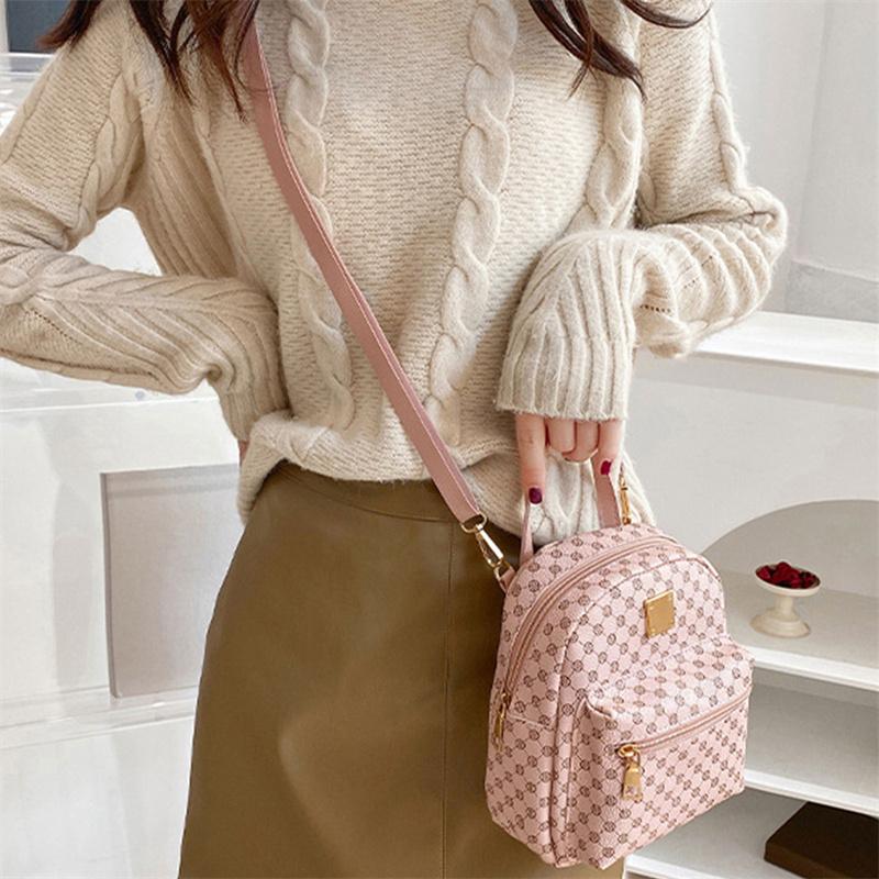 Мини-рюкзак через плечо, сумка в клетку для женщин, модный кошелек для телефона на плече