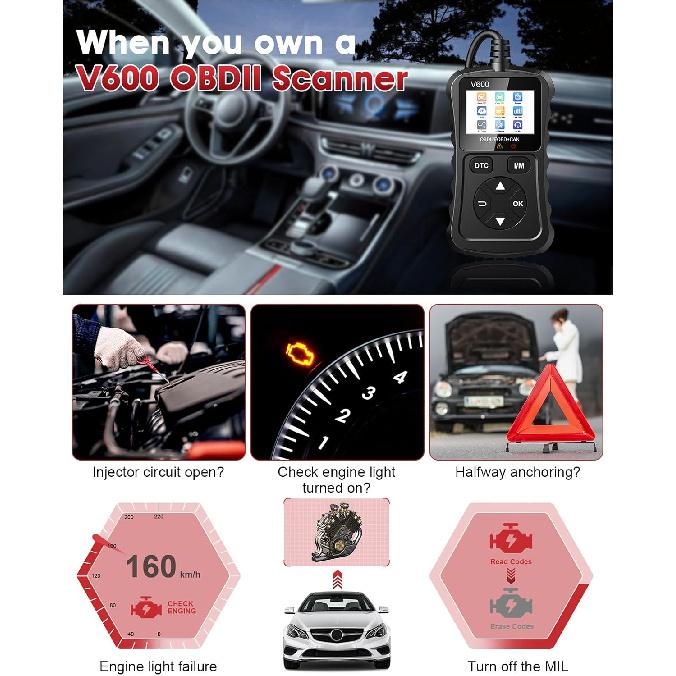 OBD2 Сканер Автомобильный Считыватель Кодов Поддержка Теста Напряжения Plug And Play Fixd Автомобильный CAN Диагностический Сканер Чтение и Удаление Кодов Ошибок Двигателя Для Всех OBDII
