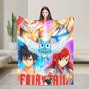 Фланелевые одеяла Fairy Tail Супермягкие пледы для спальни и гостиной, для путешествий, смешные покрывала, чехлы для дивана-кровати
